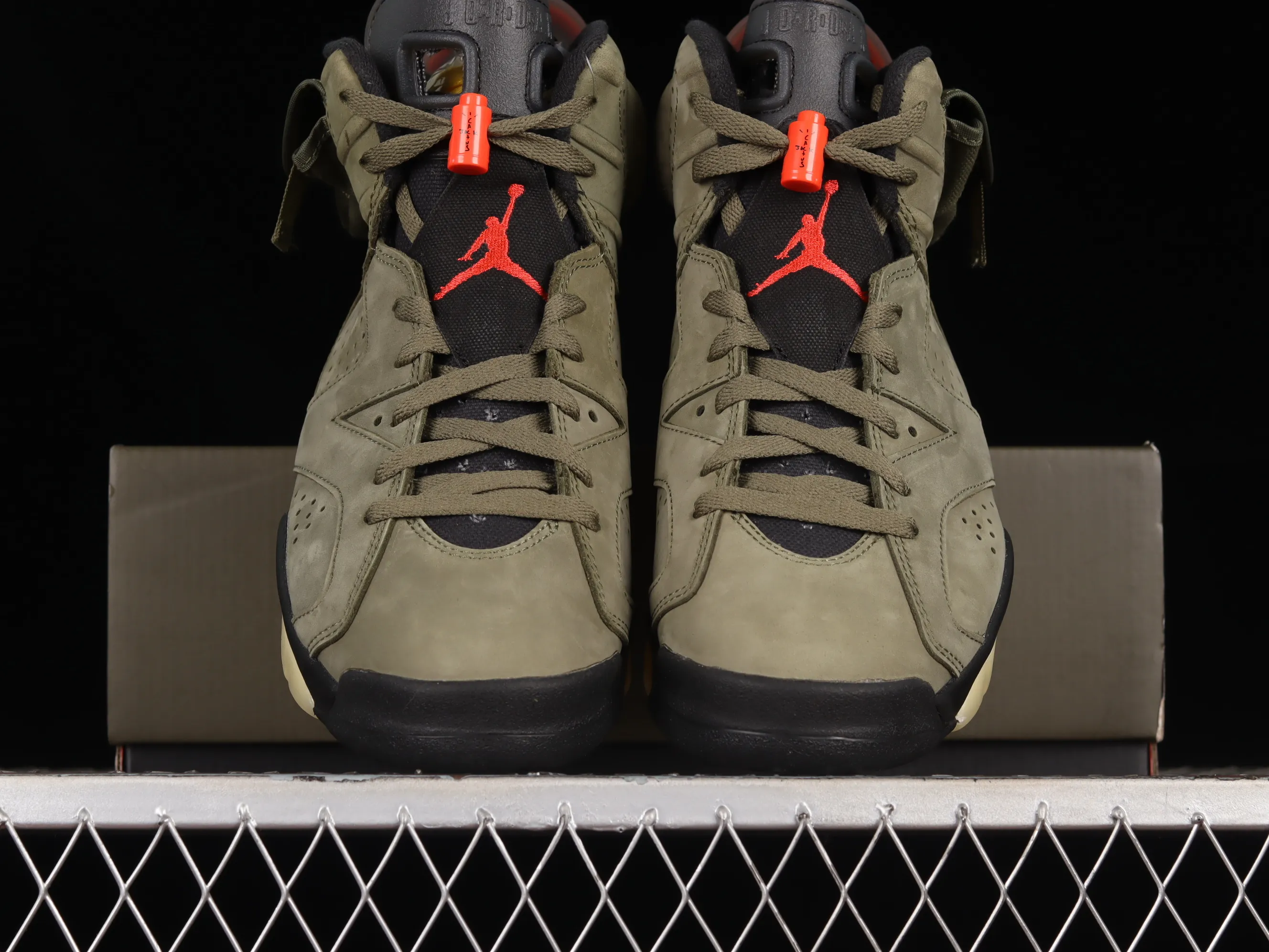 All Categories Air Jordan Jordan Series Basketball Shoes Air Jordan 6 LJR Version Travis Scott x Air Jordan 6 AJ6 TS Joint Pocket Army Green Basketball Shoes CN1084-200